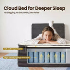 Matelas jumeau en peluche HOMLUX - Aucun assemblage requis, isolation des mouvements et sommeil rafraîchissant et respirant