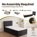 Matelas jumeau en peluche HOMLUX - Aucun assemblage requis, isolation des mouvements et sommeil rafraîchissant et respirant