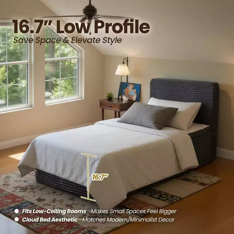 Matelas jumeau en peluche HOMLUX - Aucun assemblage requis, isolation des mouvements et sommeil rafraîchissant et respirant