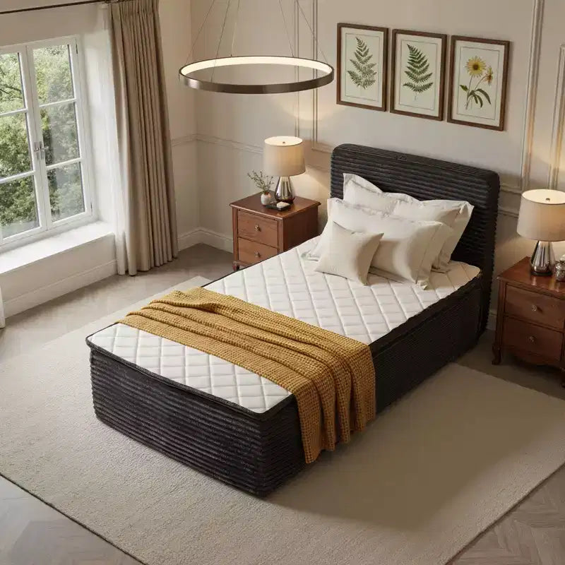 Matelas jumeau en peluche HOMLUX - Aucun assemblage requis, isolation des mouvements et sommeil rafraîchissant et respirant