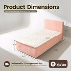 Matelas jumeau en peluche HOMLUX - Aucun assemblage requis, isolation des mouvements et sommeil rafraîchissant et respirant