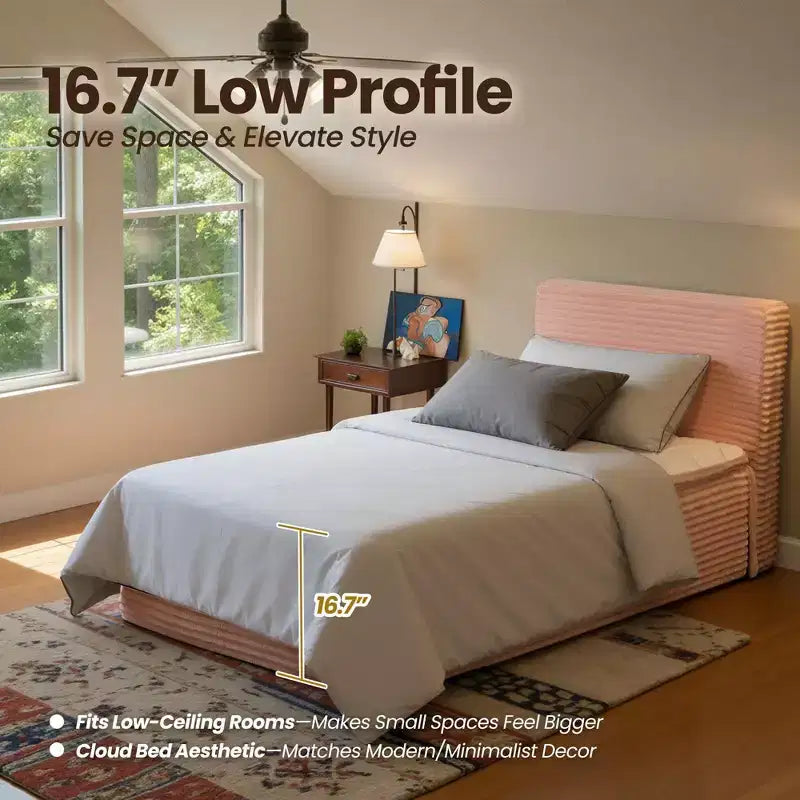 Matelas jumeau en peluche HOMLUX - Aucun assemblage requis, isolation des mouvements et sommeil rafraîchissant et respirant