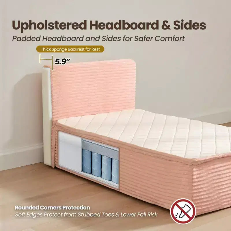 Matelas jumeau en peluche HOMLUX - Aucun assemblage requis, isolation des mouvements et sommeil rafraîchissant et respirant