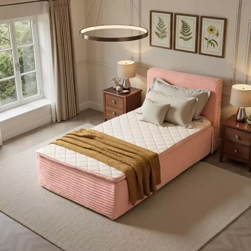 Matelas jumeau en peluche HOMLUX - Aucun assemblage requis, isolation des mouvements et sommeil rafraîchissant et respirant