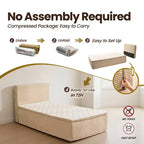 Matelas jumeau en peluche HOMLUX - Aucun assemblage requis, isolation des mouvements et sommeil rafraîchissant et respirant
