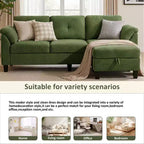 Canapé trois places Dyonery de style moderne de 194 cm avec accoudoirs et oreillers en chenille beige