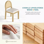 Chaises de salle à manger TYBOATLE, style moderne du milieu du siècle, avec dossier en rotin tissé à la main et assise rembourrée en chenille, pour cuisine ou salle à manger