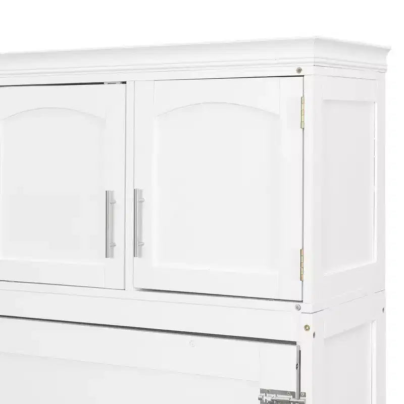 Lit escamotable moderne Queen Luxystar avec 2 armoires pour salon ou appartement