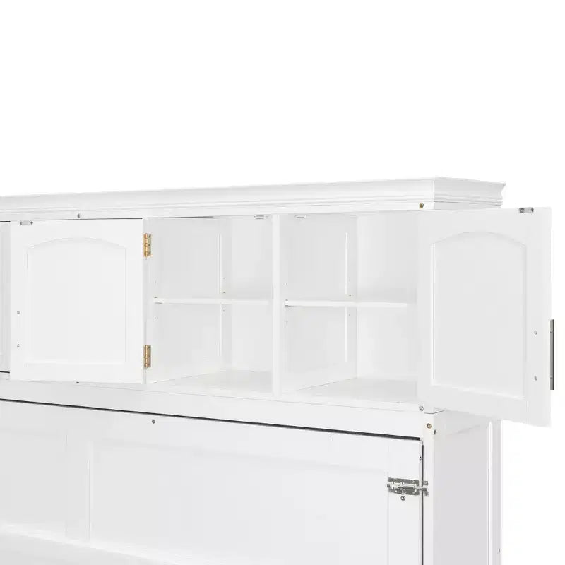 Lit escamotable moderne Queen Luxystar avec 2 armoires pour salon ou appartement
