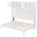 Lit escamotable moderne Queen Luxystar avec 2 armoires pour salon ou appartement