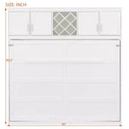 Lit escamotable moderne Queen Luxystar avec 2 armoires pour salon ou appartement