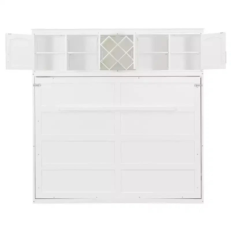 Lit escamotable moderne Queen Luxystar avec 2 armoires pour salon ou appartement