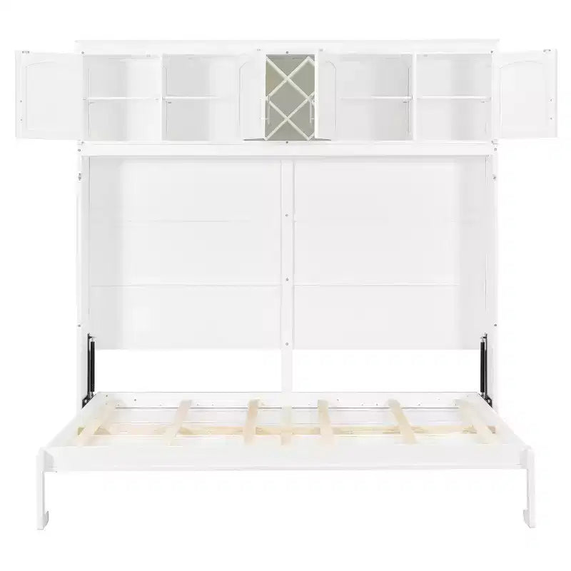 Lit escamotable moderne Queen Luxystar avec 2 armoires pour salon ou appartement