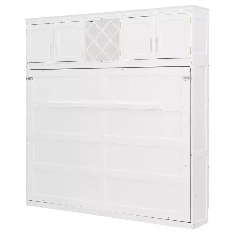 Lit escamotable moderne Queen Luxystar avec 2 armoires pour salon ou appartement