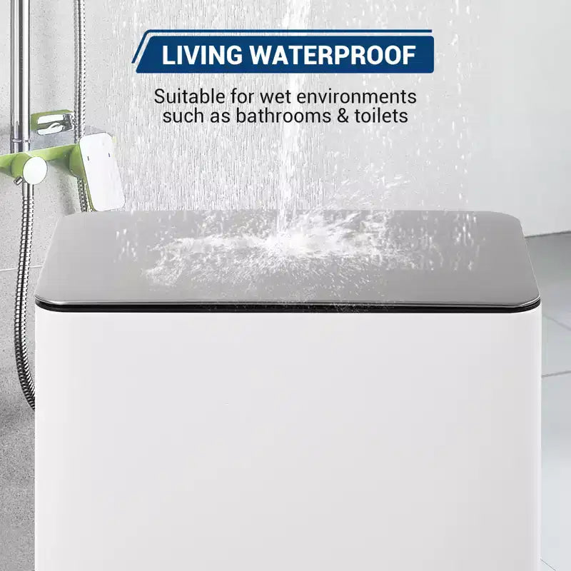 Poubelle à pédale Slim à fermeture douce 15L, en acier inoxydable, avec seau intérieur amovible, pour cuisine, salle de bain, bureau