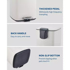 Poubelle à pédale de 30 L en acier inoxydable avec couvercle à fermeture amortie et fonction de maintien en position ouverte, poubelle mains libres pour cuisine, salle de bain, bureau