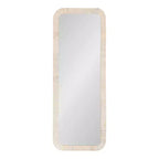 Miroir mural rectangulaire encadré Kate and Laurel Rahfy, blanc, 18x48