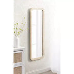 Miroir mural rectangulaire encadré Kate and Laurel Rahfy, blanc, 18x48