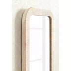 Miroir mural rectangulaire encadré Kate and Laurel Rahfy, blanc, 18x48