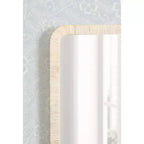 Miroir mural rectangulaire encadré Kate and Laurel Rahfy, blanc, 18x48