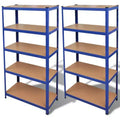 vidaXL Storage Shelf Blue 2pcs