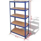 vidaXL Étagère de rangement bleue 2 pcs