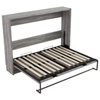 FAMYYT Lit plateforme pleine grandeur avec ports USB, assemblage facile