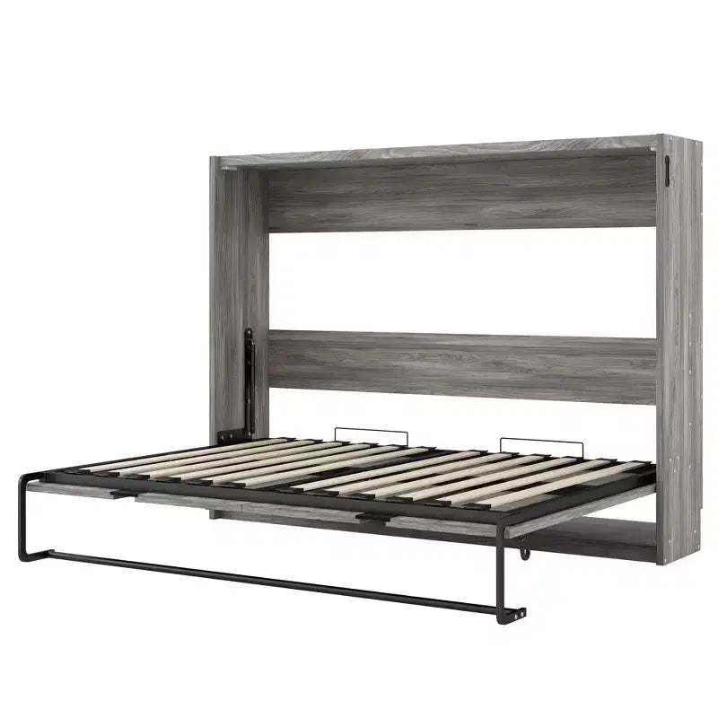 FAMYYT Lit plateforme pleine grandeur avec ports USB, assemblage facile