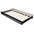 Canapé-lit rembourré ModernLuxe convertible lit simple/king size avec lit gigogne escamotable et ports de chargement USB, tissu en lin, capacité de 180 kg