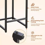 Lot de 2 tabourets de bar modernes en similicuir, hauteur comptoir avec dossier ergonomique et repose-pieds stable pour îlot de cuisine et pub