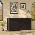 Commode 59 po de large à 9 tiroirs, commode de chambre en bois de style Mid-Century Modern Farmhouse, meuble de rangement robuste avec dispositif anti-basculement