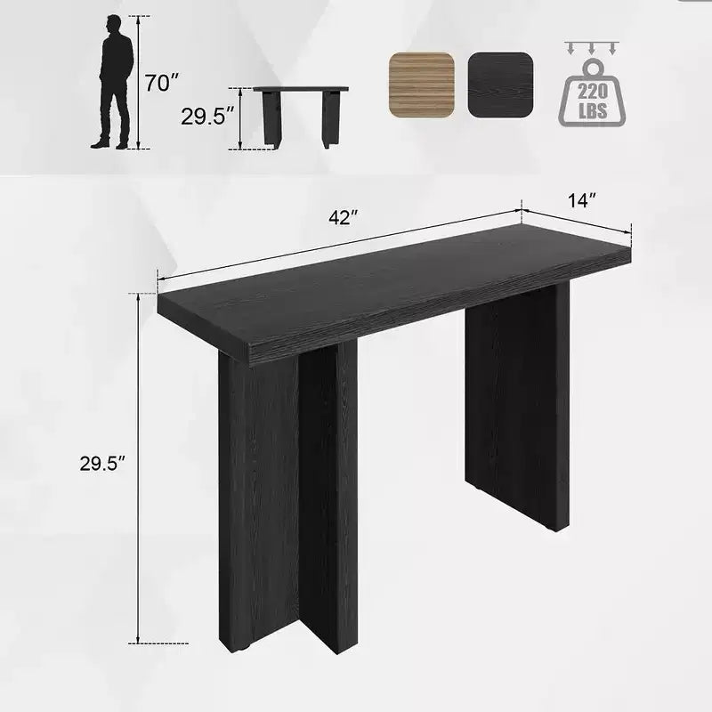 Karl Home Console étroite moderne en bois de 42 po pour entrée et salon