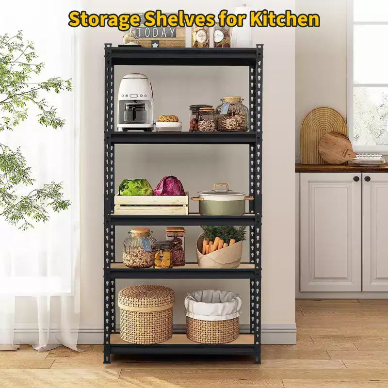 Étagère de rangement en métal robuste, résistante à la rouille, montage facile, étagère utilitaire réglable pour garage, entrepôt, cellier, placard, sous-sol, cuisine