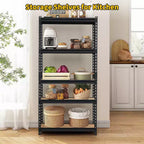 Étagère de rangement en métal robuste, résistante à la rouille, montage facile, étagère utilitaire réglable pour garage, entrepôt, cellier, placard, sous-sol, cuisine