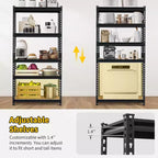 Étagère de rangement en métal robuste, résistante à la rouille, montage facile, étagère utilitaire réglable pour garage, entrepôt, cellier, placard, sous-sol, cuisine