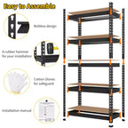 Étagère de rangement en métal robuste, résistante à la rouille, montage facile, étagère utilitaire réglable pour garage, entrepôt, cellier, placard, sous-sol, cuisine