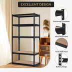 Étagère de rangement en métal robuste, résistante à la rouille, montage facile, étagère utilitaire réglable pour garage, entrepôt, cellier, placard, sous-sol, cuisine