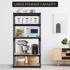 Étagère de rangement en métal robuste, résistante à la rouille, montage facile, étagère utilitaire réglable pour garage, entrepôt, cellier, placard, sous-sol, cuisine