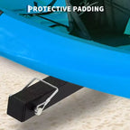 Support de rangement pour kayak robuste pour garage et extérieur, support de kayak autoportant avec roues pour kayak, canoë, planche de surf, paddleboard