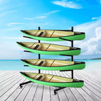 Support de rangement pour kayak robuste pour garage et extérieur, support de kayak autoportant avec roues pour kayak, canoë, planche de surf, paddleboard