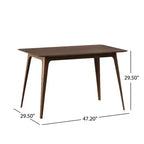 Ensemble de salle à manger moderne pour 4 personnes, 5 pièces, ensemble de table rectangulaire en bois massif avec 4 chaises rembourrées pour petite cuisine