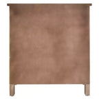 GDFStudio Lindiwe Armoire d'appoint rustique en bois à 2 portes et 1 tiroir avec pieds en bois d'hévéa