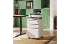 DEXYLLO Classeur à 3 tiroirs, Classeur métallique avec serrure, Meuble de rangement sous bureau avec roulettes pour bureau à domicile, Convient aux dossiers format légal/A4/Lettre