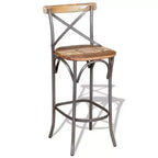vidaXL Bar Chair Multicolour Solid Reclaimed Wood Durable Bar Chair