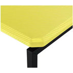 Ensemble de 3 tables basses Gaetano en fibre de carbone jaune, table basse de 100 cm avec 2 tables d'appoint, plateau en MDF, structure en métal