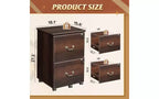 Classeur DEXYLLO 2 tiroirs, petit meuble de bureau avec serrure, meuble de classement roulant sous le bureau pour bureau à domicile