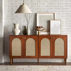 Buffet Lifestorey Montello moderne du milieu du siècle avec portes en rotin
