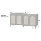 Buffet Lifestorey Montello moderne du milieu du siècle avec portes en rotin