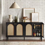 Buffet Lifestorey Montello moderne du milieu du siècle avec portes en rotin