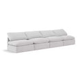 Meridian Furniture Indulge Cream Velvet Modular Sofa